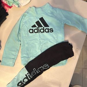 4T adidas legging and sweatshirt set